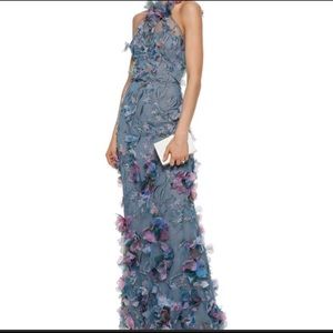 Marchesa Notte 3D Floral Appliqués Gown